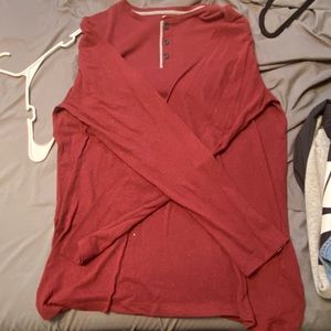 Maroon long sleeve shirt